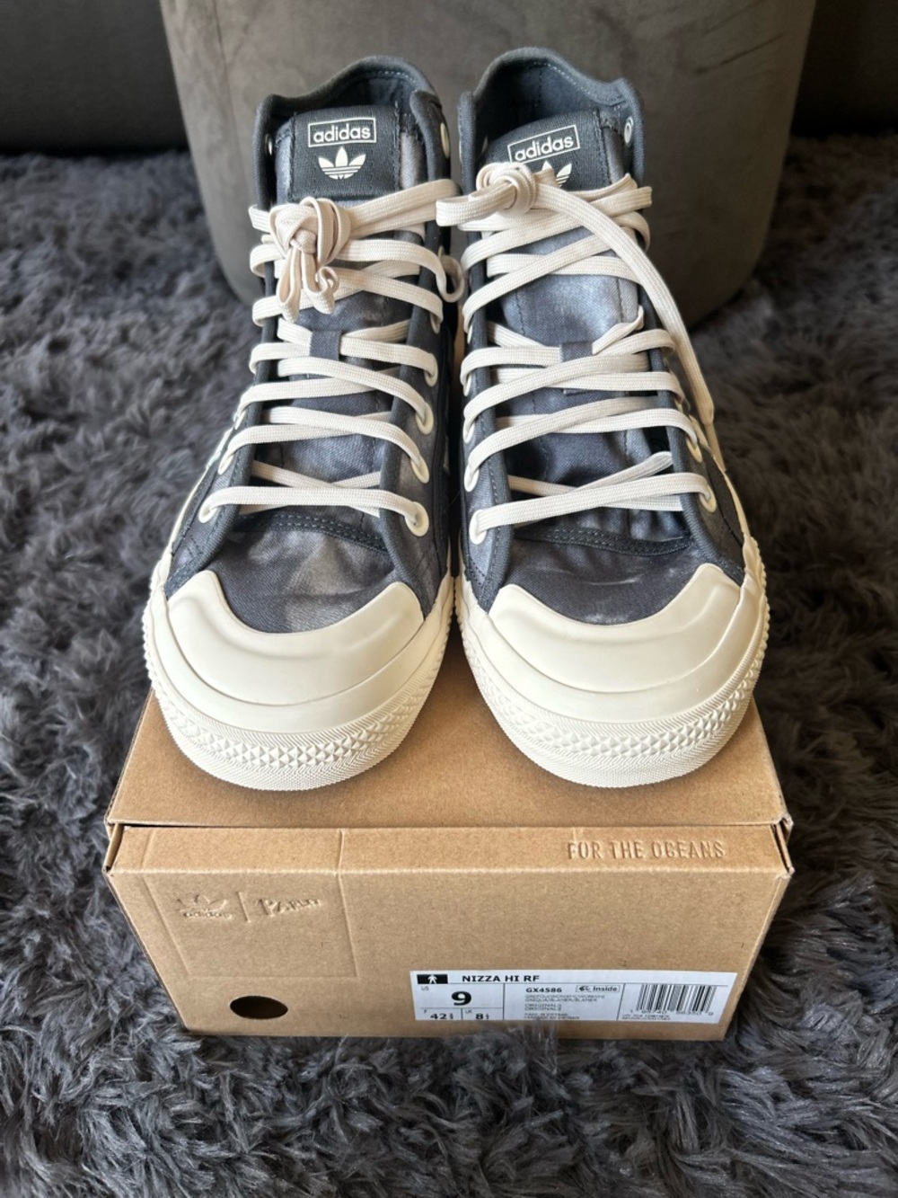 Adidas Nizza Hi RF “Bleached Grey Wonder White